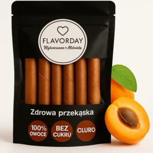 Rollsy pastyła morelowa bez cukru 50g – zdrowa przekąska 100% owoców FlavorDay