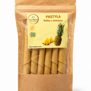 Rollsy ananasowe bez cukru 50 g – naturalna pastyła ananasowa FlavorDay