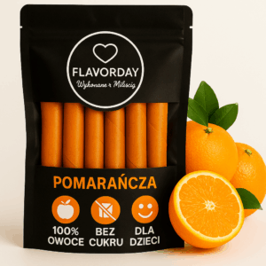 Rollsy pastyła pomarańczowa bez cukru 50g – zdrowa przekąska 100% owoców FlavorDay