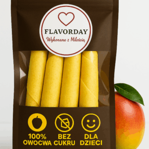 Rollsy pastyła mango bez cukru 50g – zdrowa przekąska dla dzieci i dorosłych