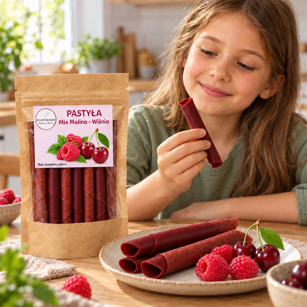 Dziecko je rollsy owocowe malina wiśnia FlavorDay