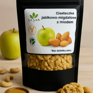 Ciasteczka jabłkowe z migdałem i miodem bez cukru – zdrowa przekąska FlavorDay