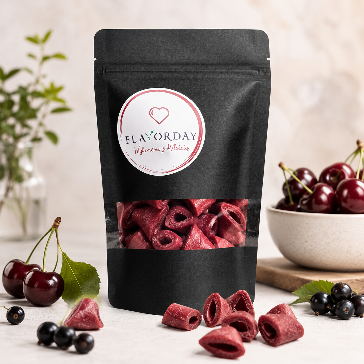 Cukierki jogurtowe Wiśnia Jagoda 80 g FlavorDay