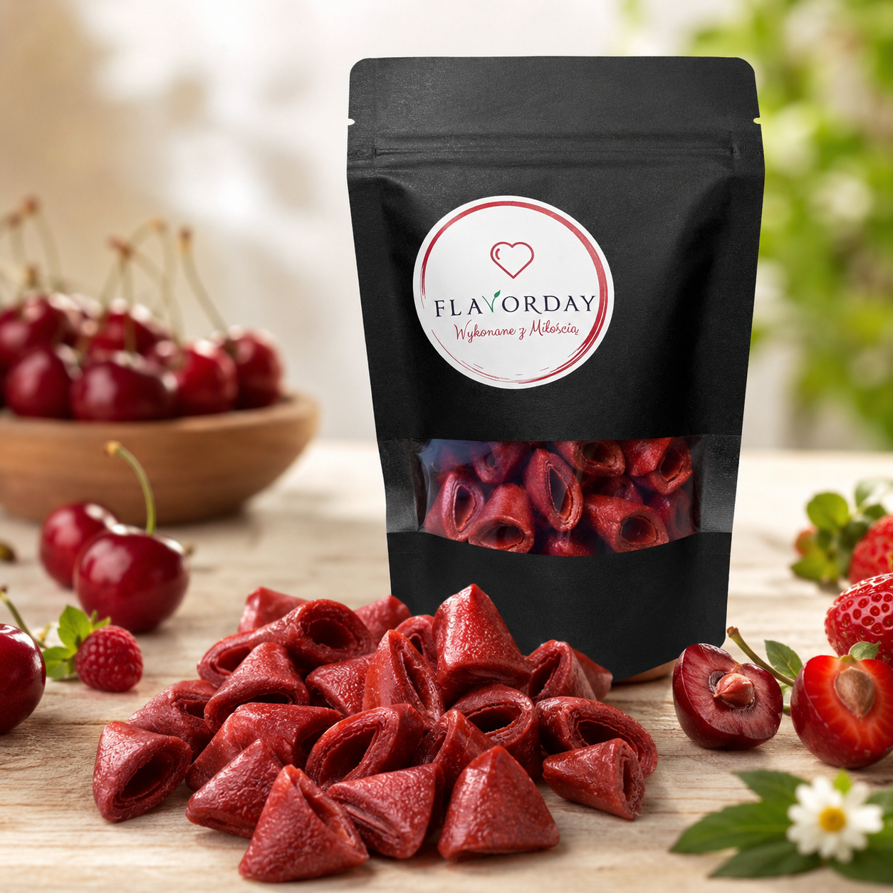 Cukierki jogurtowe Wiśnia Jagoda – zdrowa słodycz nowej generacji 80 g - obrazek 3