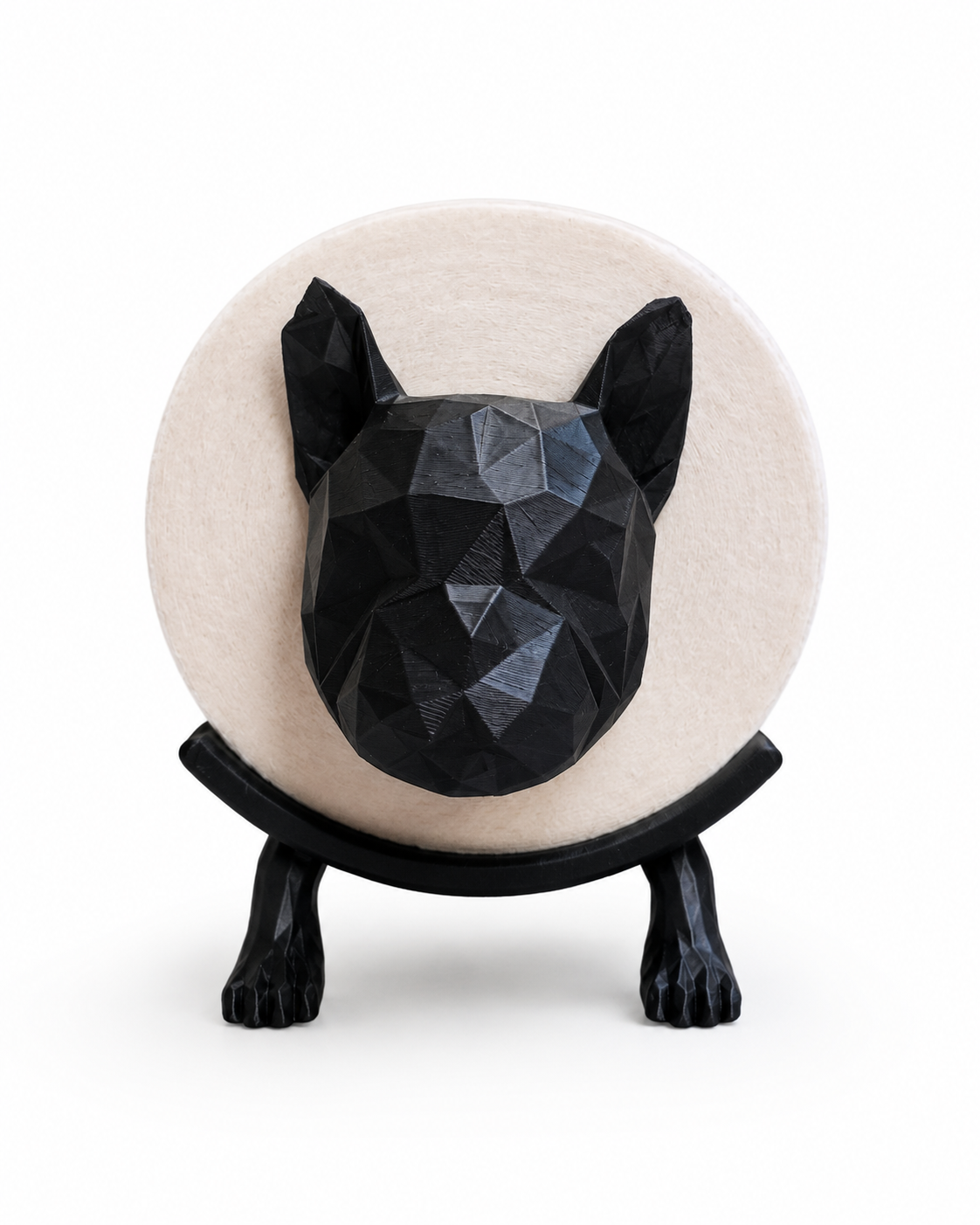 Uchwyt na papier toaletowy buldog czarny pies - VectorCRO - obrazek 4