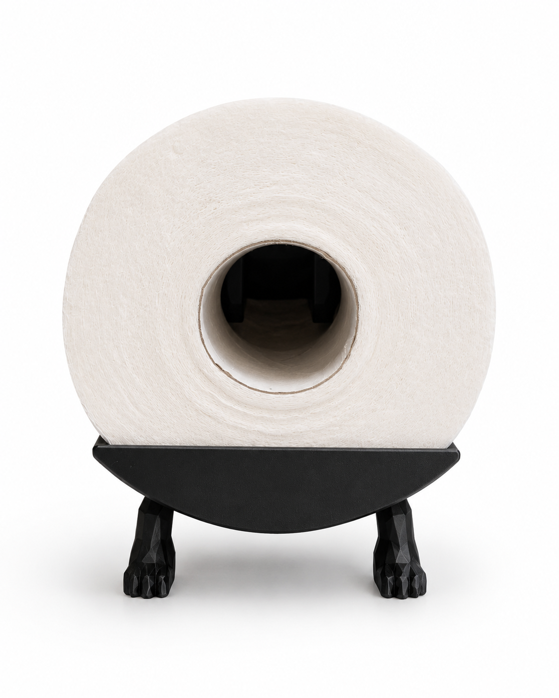 Uchwyt na papier toaletowy buldog czarny pies - VectorCRO - obrazek 3